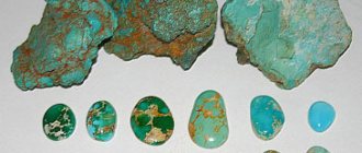 Green and blue stones